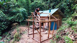 Build a Log Cabin in the forest. Expand the land, dig the foundation and complete the house frame.