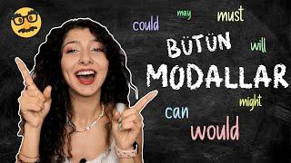 TEK VİDEODA TÜM MODALLAR  | can, could, should, would, will, may, might, must | İNGİLİZCE ️