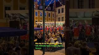 Selb Street on the German-Czech border is bustling at night