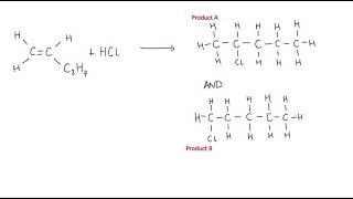 Alkenes major/minor products - worked example