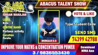 MIND MANTRA ABACUS TALENT SHOW KIDS 2_FINAL ROUND #ISHAAN MAHAJAN