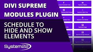 Divi Theme Schedule To Hide And Show Elements 