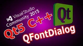 Qt5 C++ Creating Font Dialog (QFontDialog) #15