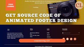 Source Code Of Animated Footer Design | Cosas Learning | Free Source Code