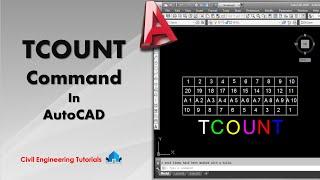 AutoCAD #53 - TCount command in AutoCAD | Autocad Tricks |  AutoCAD 2017 | AutoCAD Commands