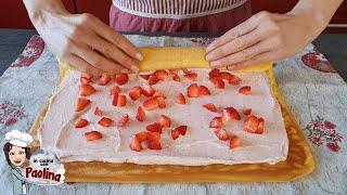 Easy and delicious dessert. Strawberry Roll. I dedicate it to you friends of my channel! 