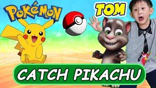  Nate & My Talking Tom in Real Life Caught a Pikachu | Gotta Catch Em All Pokemon