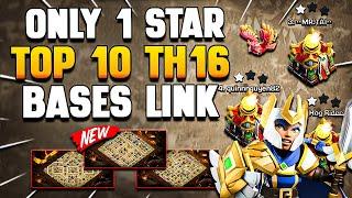 Top 10 ONLY 1 STAR TH16 Bases Link | Best Th16 War Base Link (Town Hall 16 Base) | TH16 Legend Base