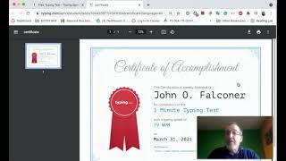 How to Print Your typing Certificate