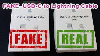 Fake Apple USB C To Lightning Cable iPhone X Fast Charging