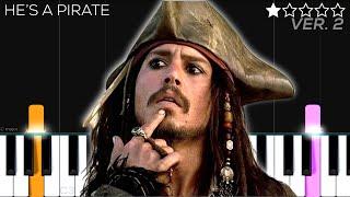 Pirates of the Caribbean - HE’S A PIRATE | EASY Piano Tutorial