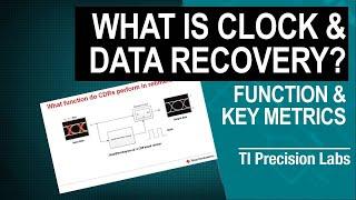 What is clock and data recovery?