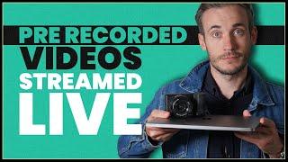 How to live stream a pre recorded video on YouTube using OBS