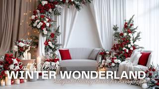 Red and White Winter Wonderland: Elegant Holiday Decor for Every Room