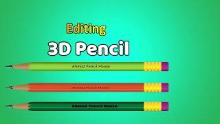 Pencil Editing (ADOBE ILLUSTRATOR) 3D logo design (Editing) 2021 Multi media