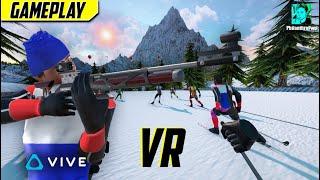 THAT WEIRD SKI AND GUN SPORT IN VIRTUAL REALITY! | Biathlon Battle VR Gameplay (HTC Vive, WMR)