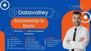 Datavalley's Scholarship Program is BACK ! for Job Oriented Masters Program #scholarship