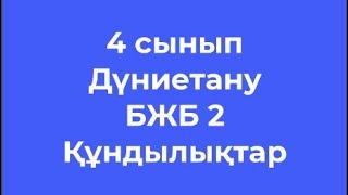 4 сынып Дүниетану 1 тоқсан БЖБ 2 Құндылықтар