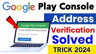 Google Play Console Address Verification Problem | Create Google Play Console Account 2024