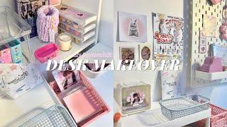 aesthetic & cozy desk makeover | ikea + shopee haul, stationery organizer, minimalistic setup