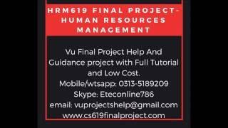 HRM619 Final Project Human resources Management