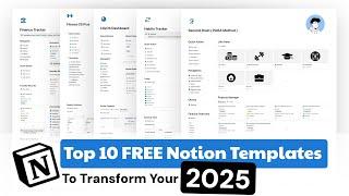 Best FREE Notion Templates to Transform Your 2025 #notion  #notiontemplates  #productivity