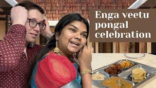 Oru kutti Pongal celebration in Canada | Veshti and Saree | Husband and Wife Vlog | Life in Canada |