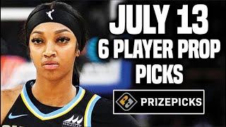 WNBA PRIZEPICKS TODAY | 6 BEST PROP PICKS | SATURDAY | 7/13/2024 | BEST PROPS | NBA BETTING |