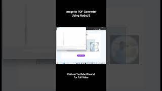 Image to PDF Converter Using NodeJS #shorts