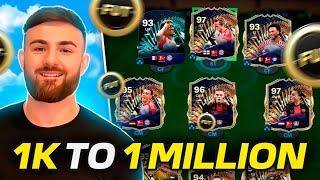 EASIEST way to go from 1k To 1 MILLION coins in EAFC 24! (How To Make 1 MILL EASY in FC 24) *GUIDE*