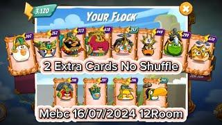 Angry Birds 2 Ab2 Mebc Mighty Eagle Bootcamp 16/07/2024 today 2 extra card Blue+Bubble 11Room clear.