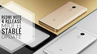 Redmi note 4 release MIUI 11 stable update | New existing features 