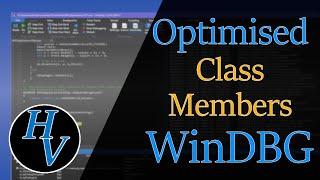 View class members in a release mode optimised application using WinDBG