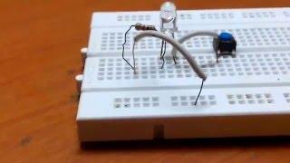 How to make a push button L.E.D using micro-switch