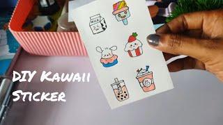 how to make kawaii stickers at home ???#kawaiistickers #DIYstickers #stickersathome #papercraft