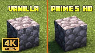 Vanilla vs Prime's HD 512x | Texture Comparison [ 4K 60FPS ]