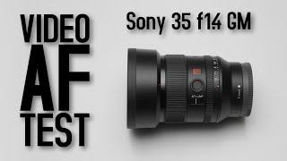 Sony 35mm f1.4 GM - Video Autofocus Test (FX3)