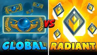 Valorant RADİANT vs GLOBAL ama CS ŞARTLARINDA!