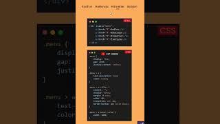 Animated Navigation Menu Bar Using HTML and CSS #shorts