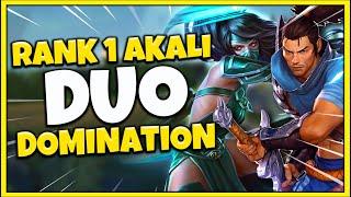 #1 AKALI WORLD COMPLETE DOMINATION WITH WAYOFTHETEMPEST (PSYCHOTIC 2V5) - League of Legends