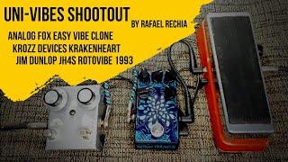 UniVibes Shootout: Analog Fox Easy Vibe vs Krozz Devices Krakenheart vs Dunlop Jh4s Rotovibe 1993