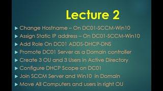 Lecture 2  -  Complete LAB Setup for System Center Configuration Manager in Hindi (SCCM)