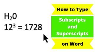 How YOU Type SUBSCRIPTS and SUPERSCRIPTS on Word (Mac and Windows): A Concise Tutorial