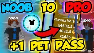 NOOB with +1 PET GAMEPASS! PRO in 1 DAY!!! | - Roblox Saber Simulator