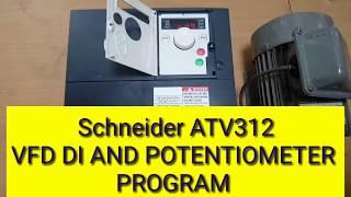 SCHNEIDER ATV312 VFD CONFIGURE FOR DI(START/STOP)2WIRE,3WIRE AND SPEED PARAMETERS