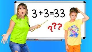 Сережа НЕ МОЖЕТ Решить Пример 3+3=33? Мама Устроила Математику Дома!