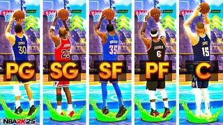 NBA 2K25 BEST BUILD FOR EVERY POSITION! MOST OVERPOWERED BEST BUILDS! (PG, SG, SF, PF, C)