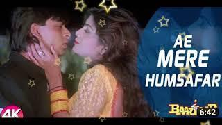 Ae Mere Humsafar - 4K Video | Shah Rukh Khan & Shilpa Shetty | Baazigar | 90's Hindi Romantic Song