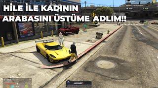 HİLE İLE KADININ ARABASININ PLAKASINI DEĞİŞTİRDİM (FİVEM HİLE TROLL)