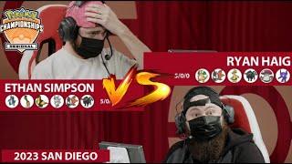 Pokémon VGC Ryan Haig vs Ethan Simpson 2023 San Diego Regional Championship VG Day 1 Swiss R6